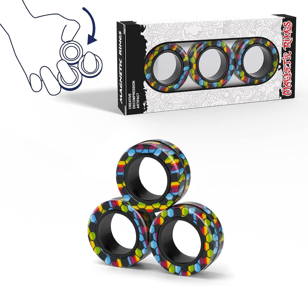 Magnetic Fidget Rings (3-Pack)
